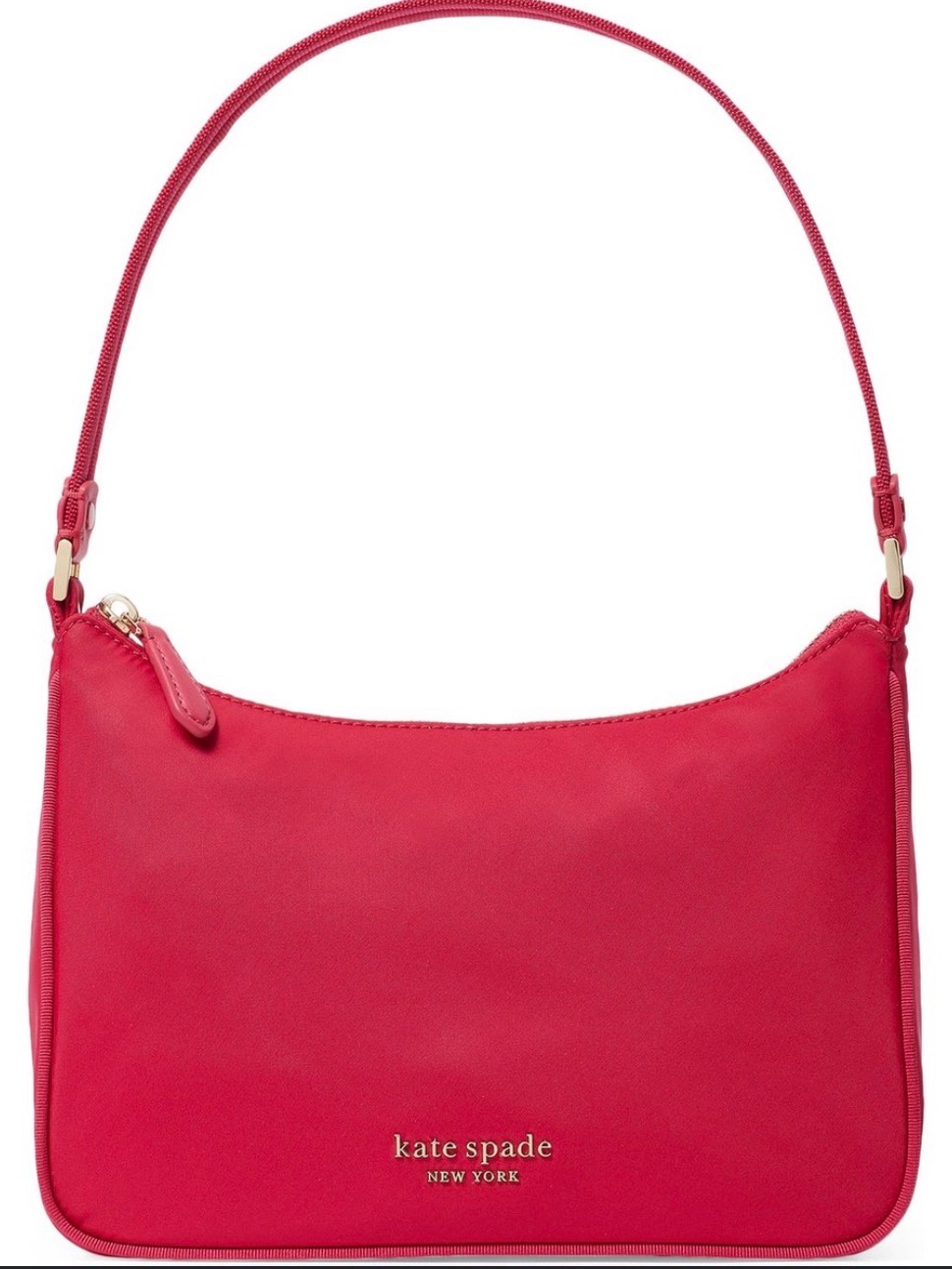 Kate Spade Bright Pink Shoulder Bag With Gold Logo